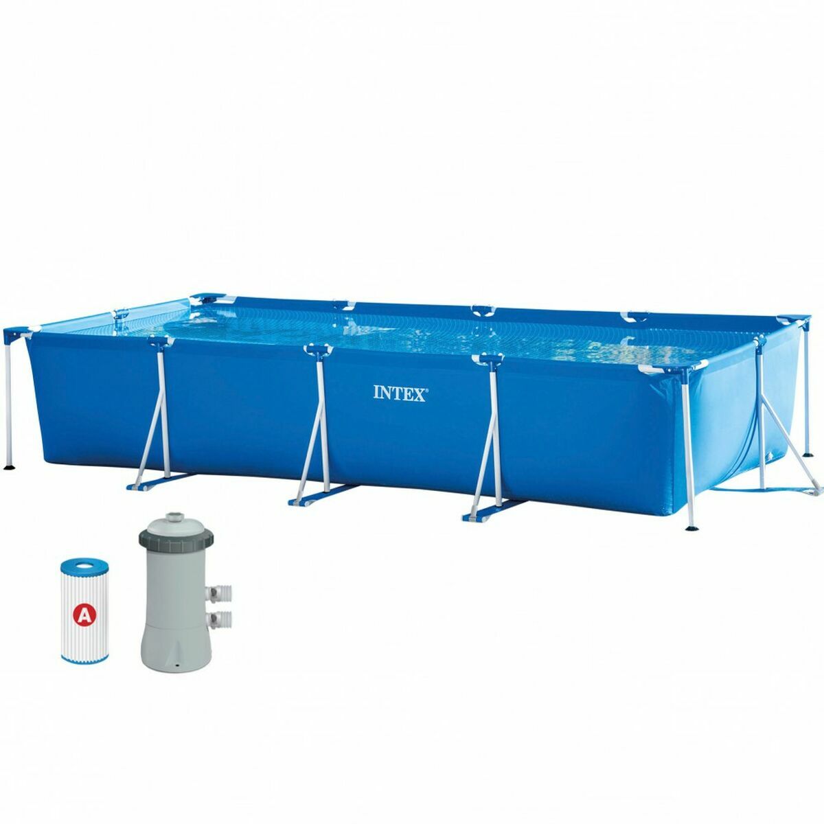 Piscine Démontable Intex Frame 450 X 220 X 84 CM 7127 L Rectangulaire