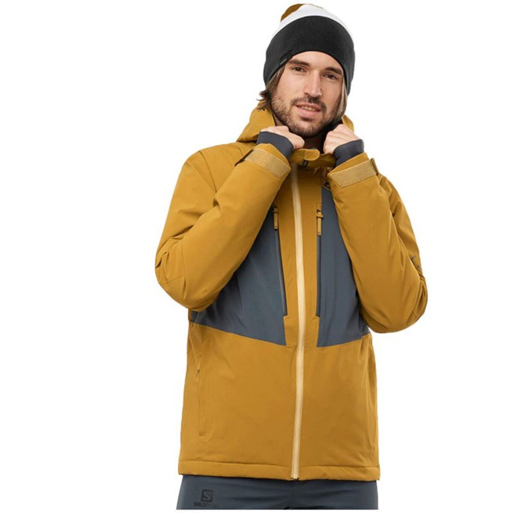 Anorak de ski Salomon LC1583400 Doré Homme