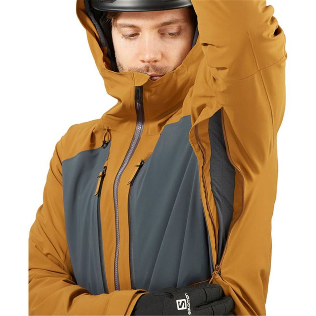 Anorak de ski Salomon LC1583400 Doré Homme