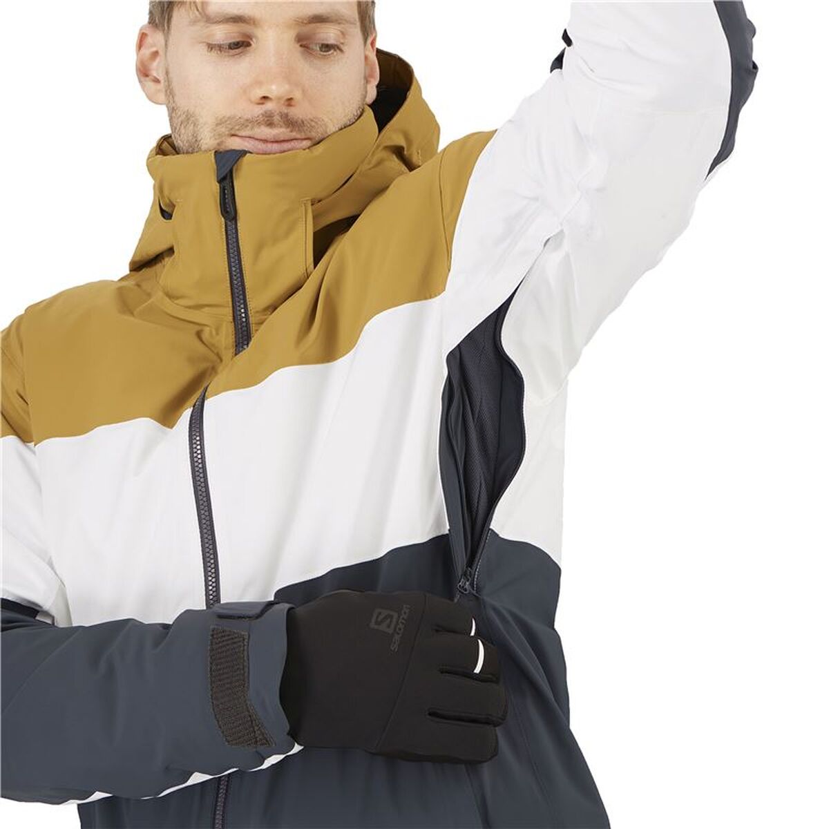 Anorak de ski Salomon LC1587700 Gris clair Homme