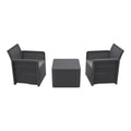 Ensemble Table avec 2 Sièges Shaf Anthracite 57 X 57 X 42 CM (3 Pièces)