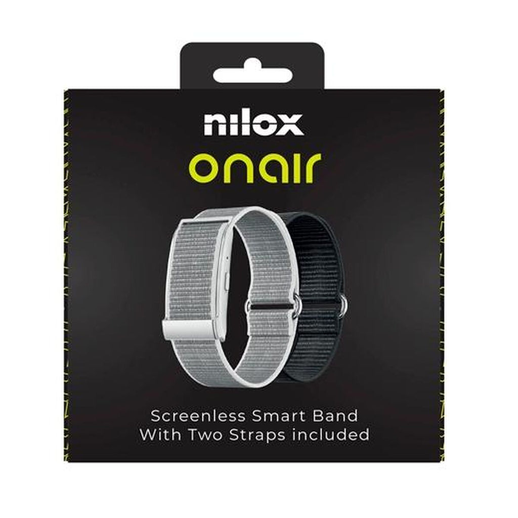 Bracelet d'activités Nilox ONAIR Noir Argenté (5 Unités)