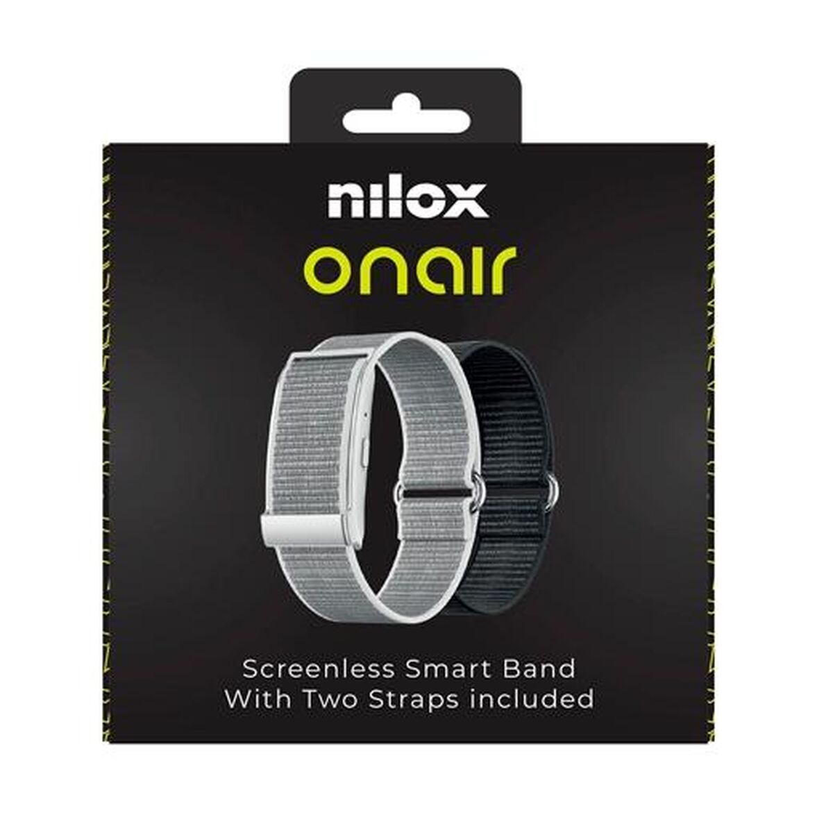 Bracelet d'activités Nilox ONAIR Noir Argenté (5 Unités)