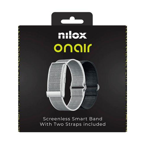 Bracelet d'activités Nilox ONAIR Noir Argenté (5 Unités)