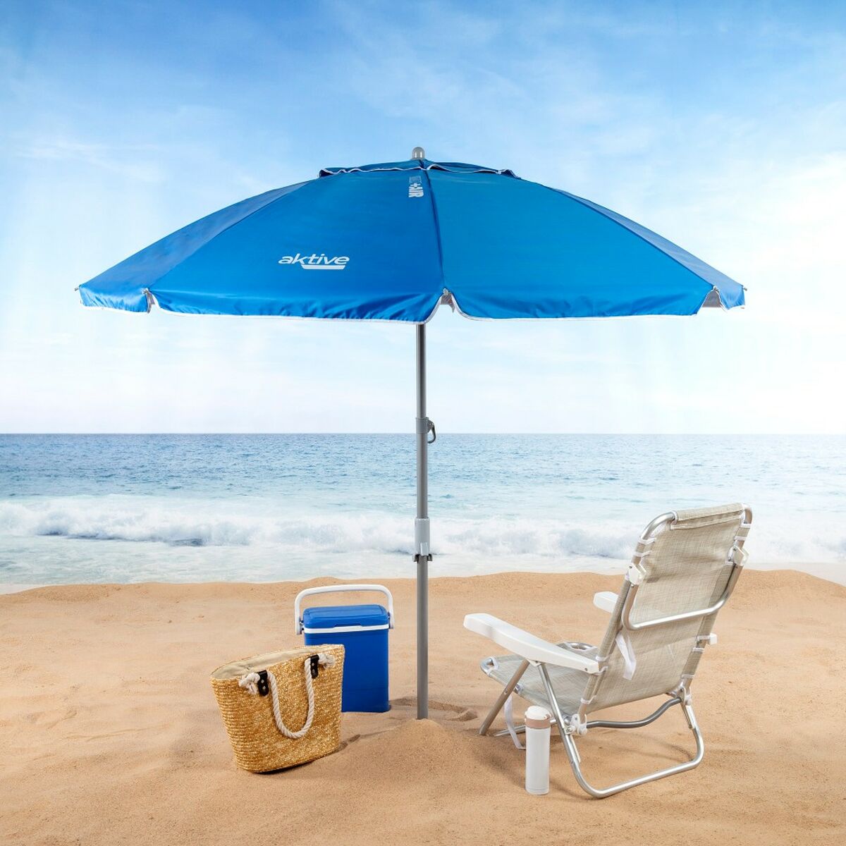 Parapluie Aktive Bleu 200 x 205 x 200 cm (6 Unités)