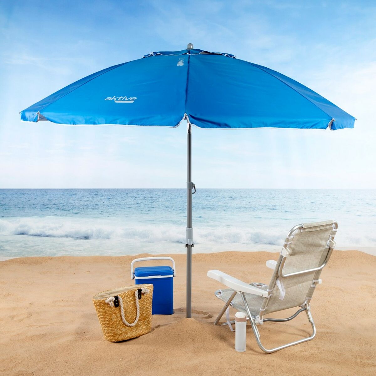 Parapluie Aktive Bleu 220 x 225 x 220 cm (6 Unités)