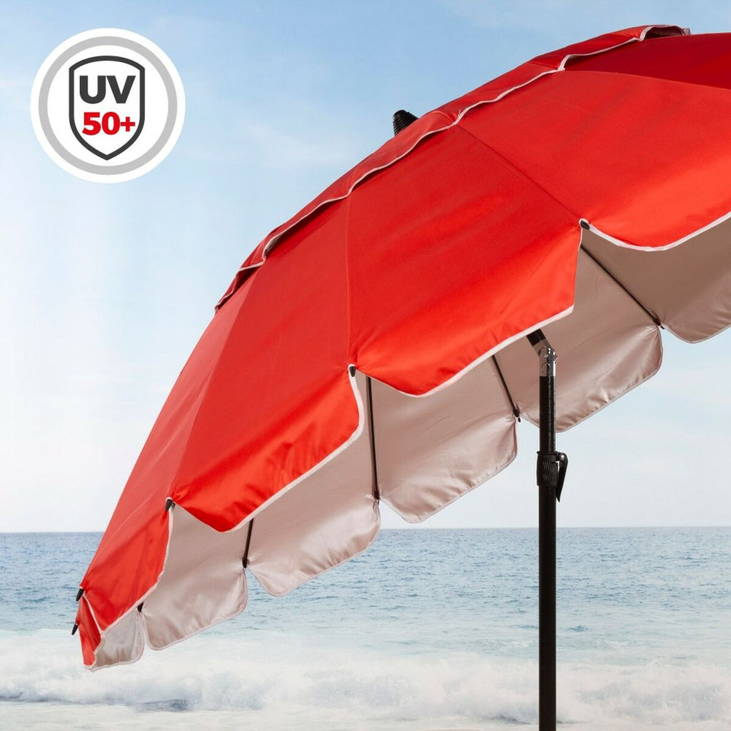 Parapluie Aktive Rouge 240 x 235 x 240 cm (6 Unités)