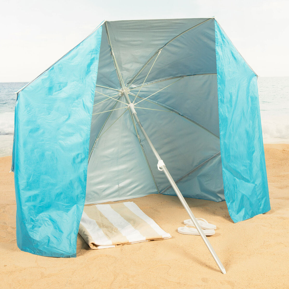 Parapluie Aktive Bleu 200 x 185 x 200 cm (6 Unités)