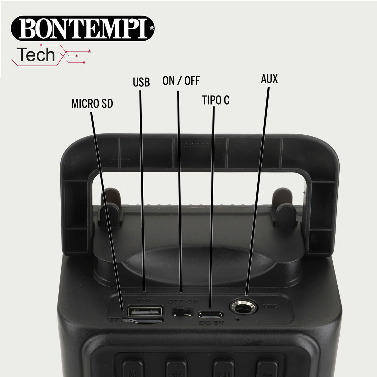 Enceinte avec Microphone Karaoké Bontempi 12 Unités