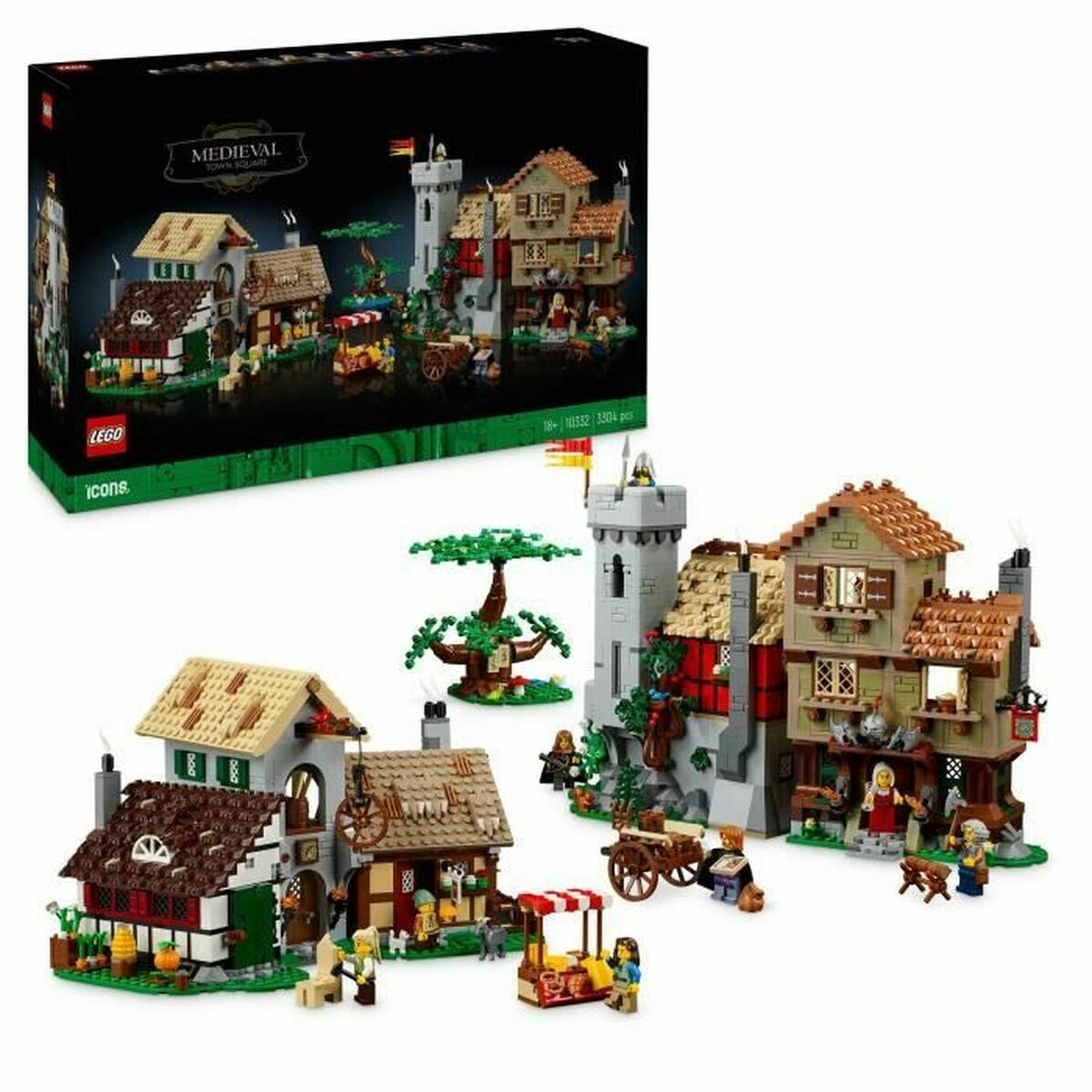 Set de construction Lego ICONS 10332 Medieval Town Square 3304 Pièces