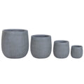 Set de pots de fleurs Home ESPRIT Gris foncé Fibre Magnésium 50 x 50 x 54 cm (4 Unités)