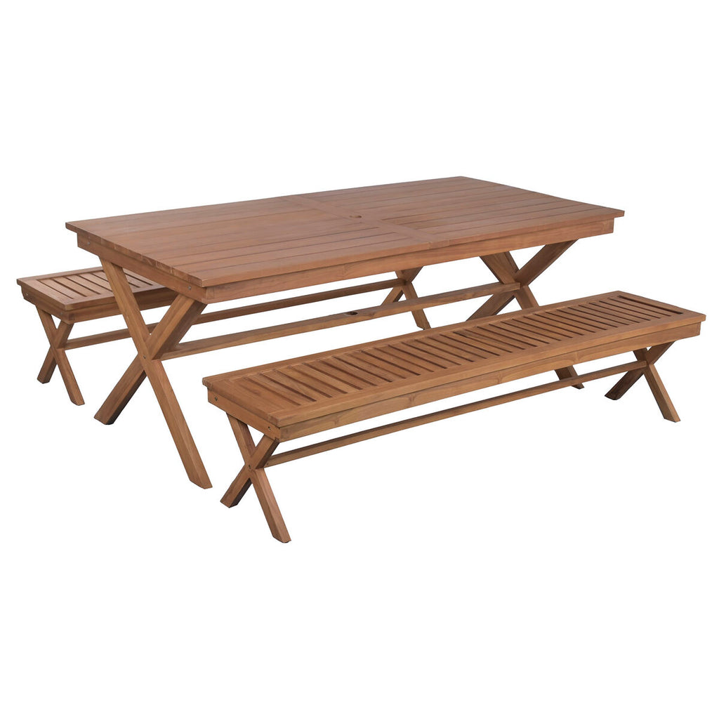 Table de Salle à Manger Home ESPRIT Marron Teck 200 x 100 x 78 cm
