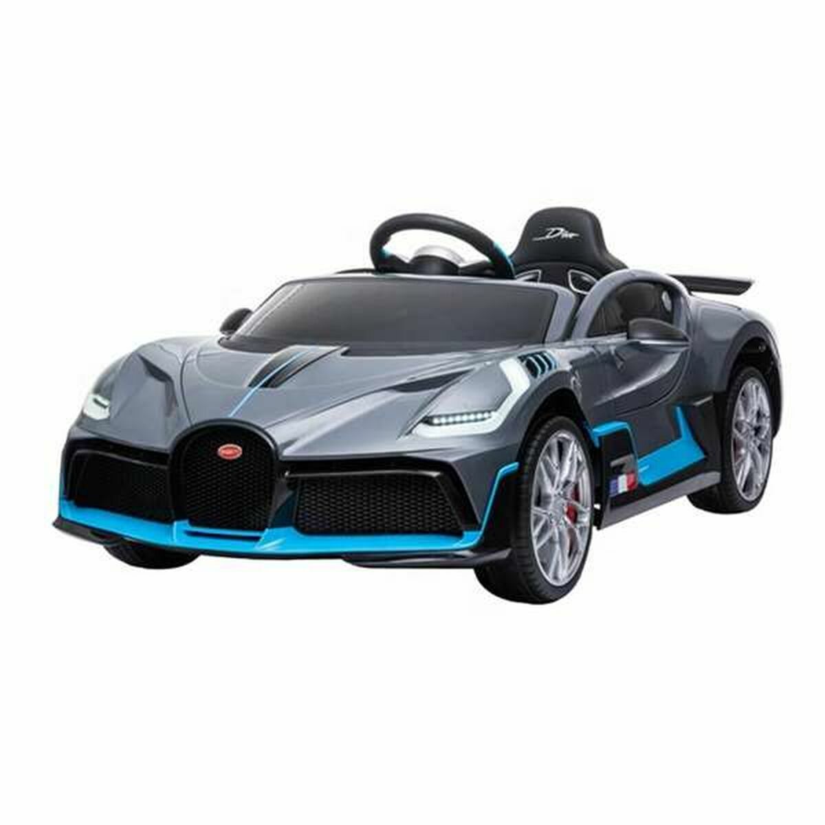 Voiture électrique pour enfants RunRunToys Bugatti Divo Noir 12V Télécommandé