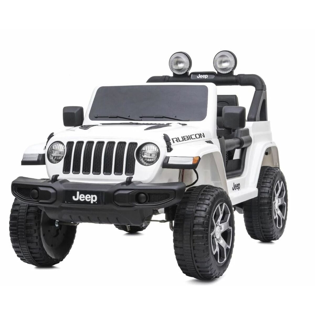 Voiture électrique pour enfants RunRunToys Jeep Rubicon Blanc 12 V