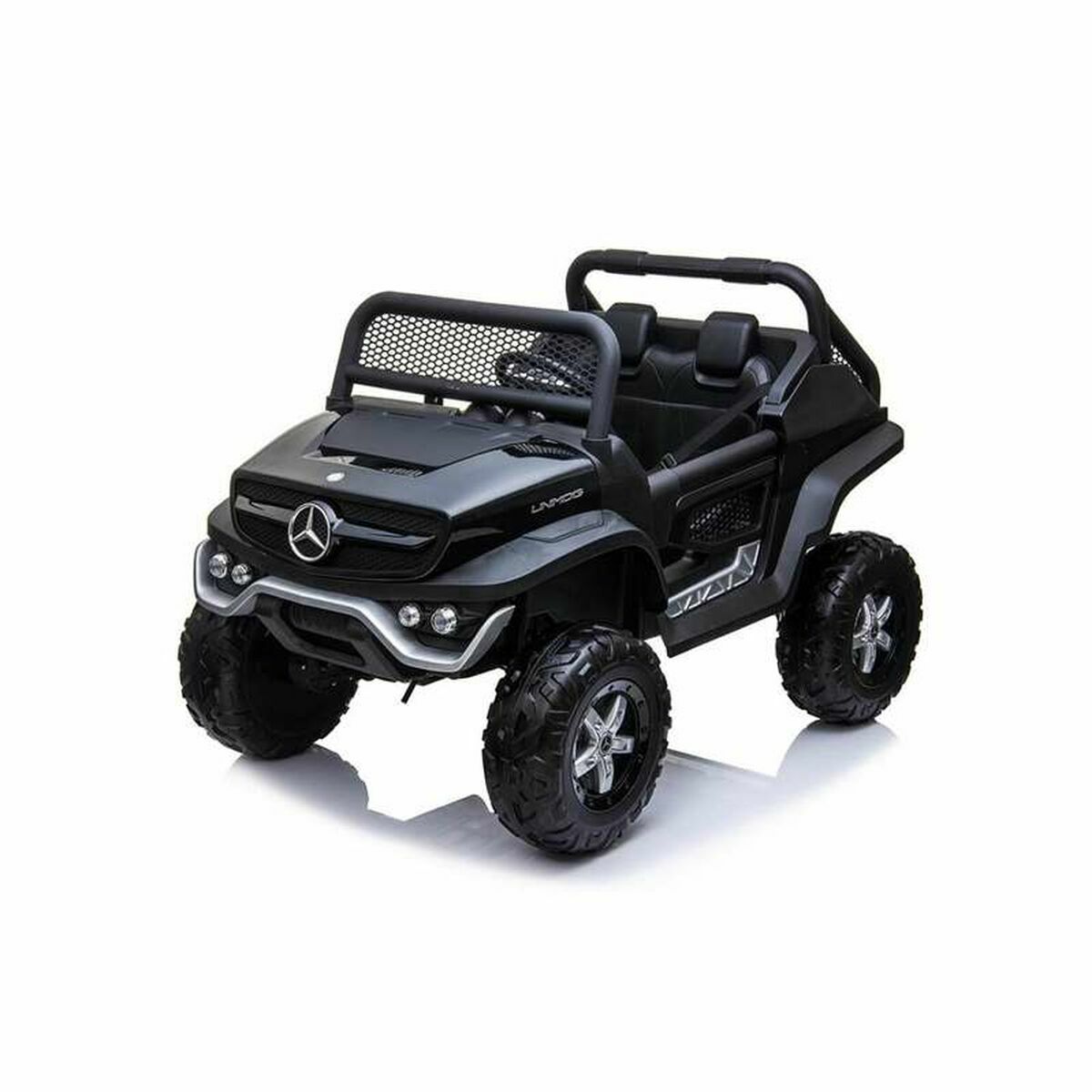 Voiture électrique pour enfants RunRunToys Mercedes Benz Unimog Noir Multicouleur 12V
